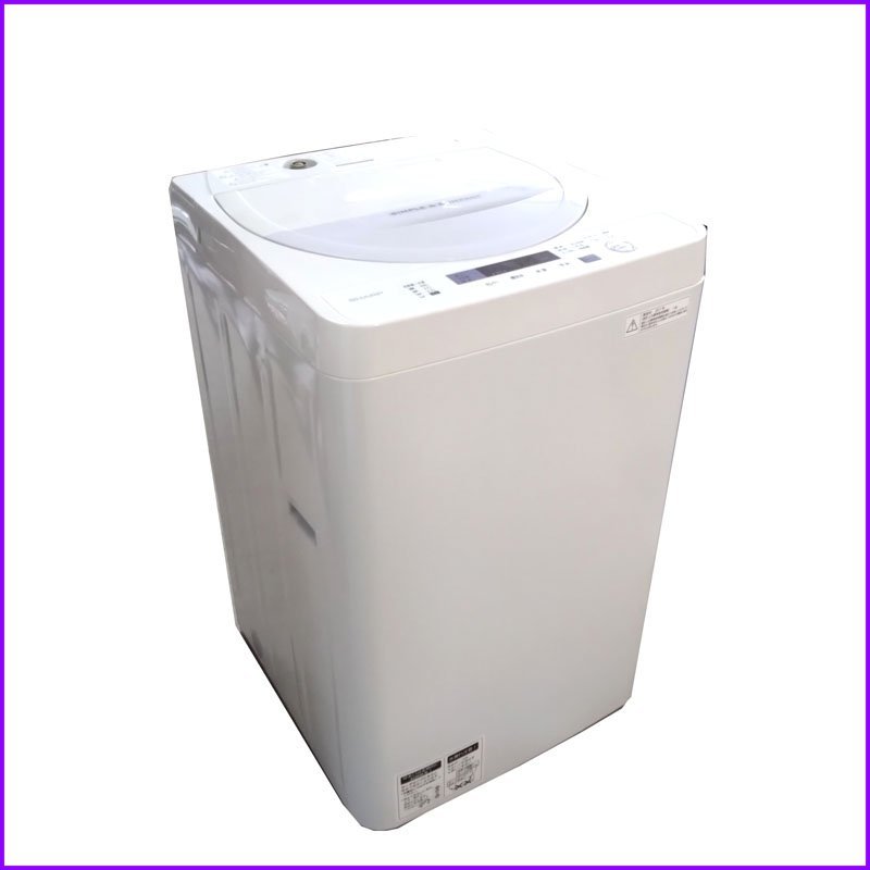 特売 2017年製 ○5.5kg ES-GE5A-V 全自動電気洗濯機 シャープ 札幌市内