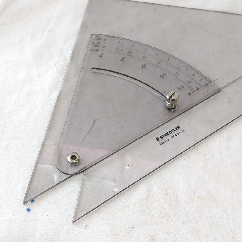  used STAEDTLER/ ste gong -* drafting compass . distribution ruler MARS (964 51-12) character erasing board stationery 