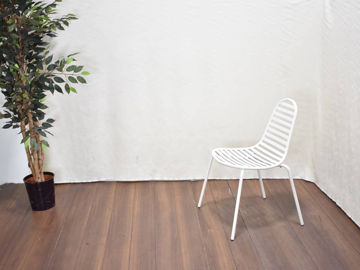 KUN Decorate Bug sidechair white / white series garden chair start  King chair / indoor / outdoors / light weight [ sendai pickup welcome ]zyt1049ji50601-08
