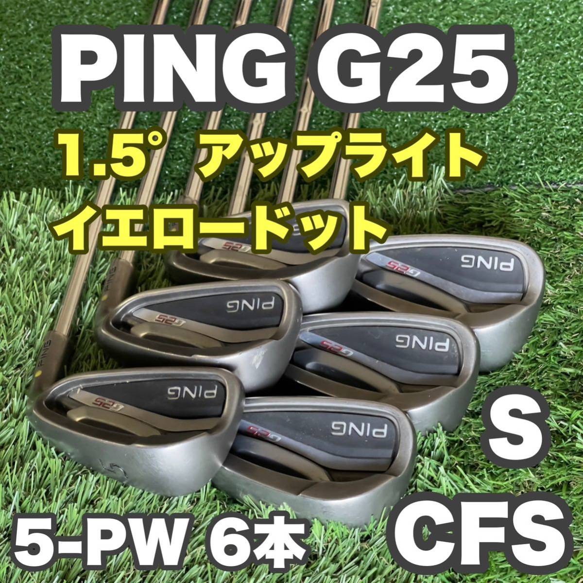 PING ピン G25 アイアン 6本 スチール イエロー 黄 ドット-