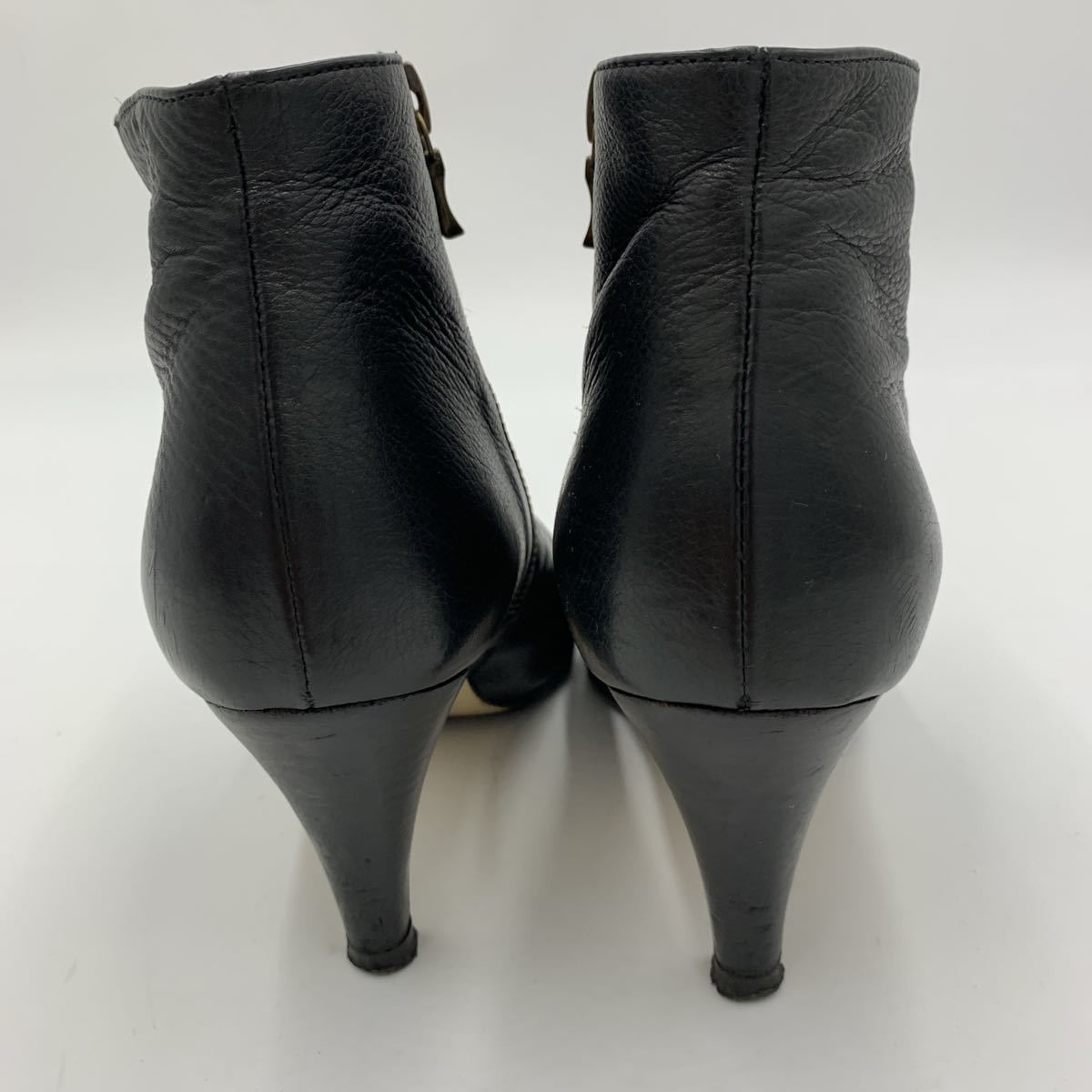 Q ＊ イタリア製 '高級感溢れる' PELLICO ペリーコ 本革 ブーティー 革靴 ショートブーツ EU35.5 22~22.5cm レディース 婦人靴 シューズ 黒_画像5
