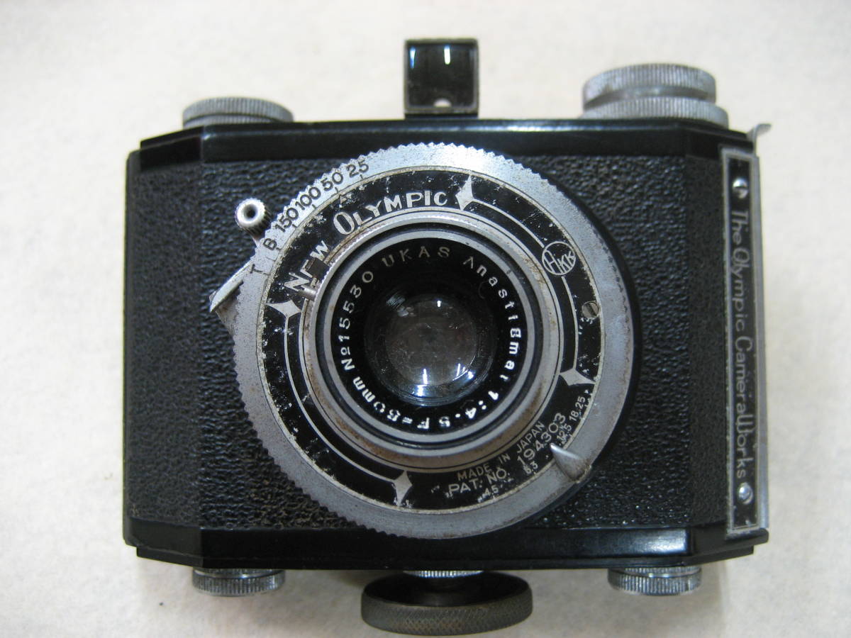 レトロ　アンティーク　フィルムカメラ　NEW OLYMPIC UKAS Anastigmat 1:4.5 f=50mm　中古（ジャンク）