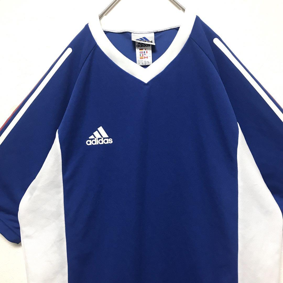 90s adidas ゲームシャツ サッカーシャツ ユニフォーム 古着 L|PayPay