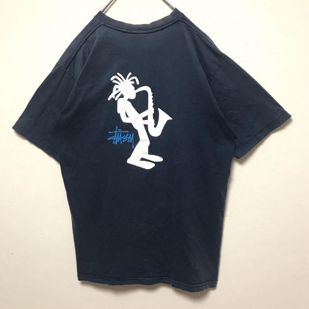 Old Stussy USA製 シャドーマン バックプリント Tシャツ
