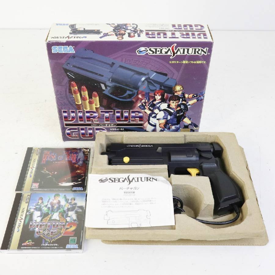 ☆SEGA セガサターン バーチャガンNEW SS HSS-0152☆ソフト2本付き