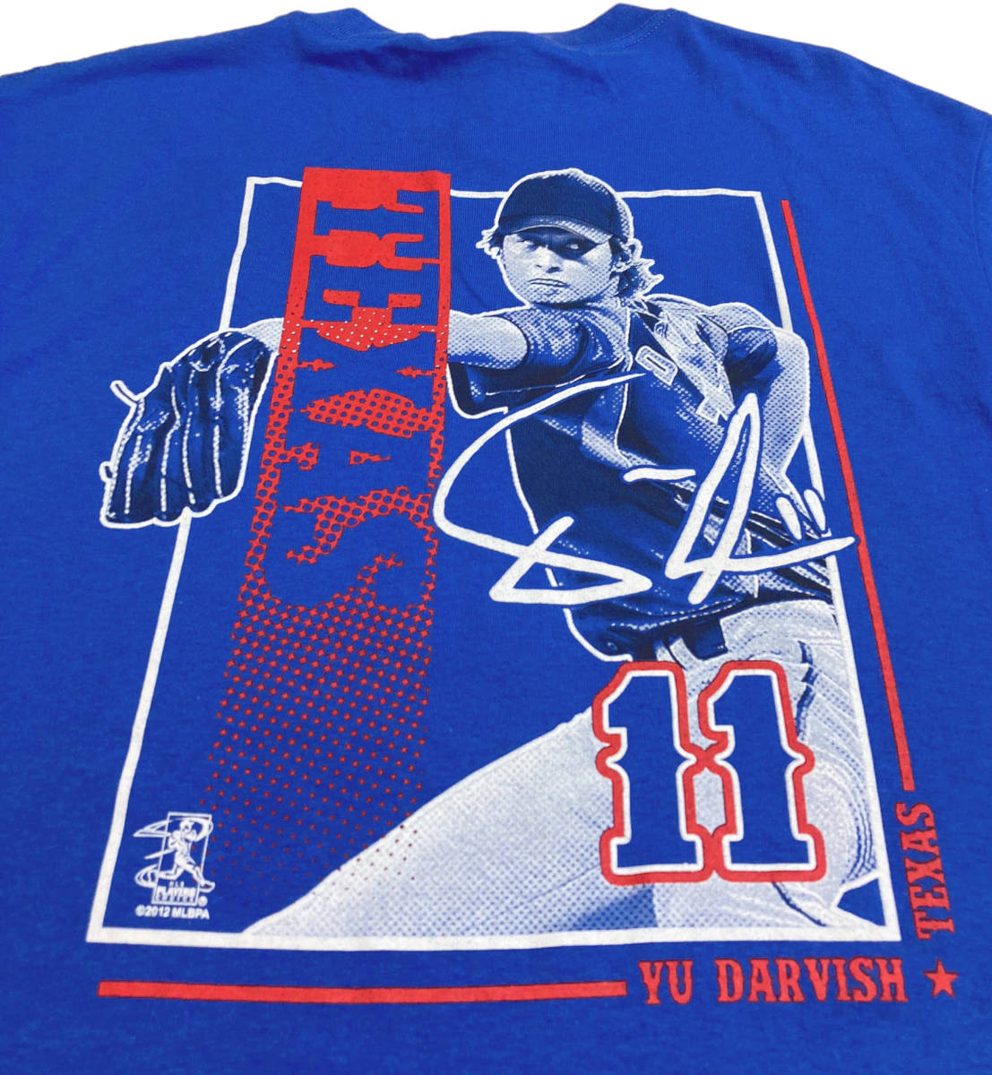 未使用品 MLB ダルビッシュ Tシャツ #11 DELTAボディ テキサス レンジャーズ Texas Rangers_画像7