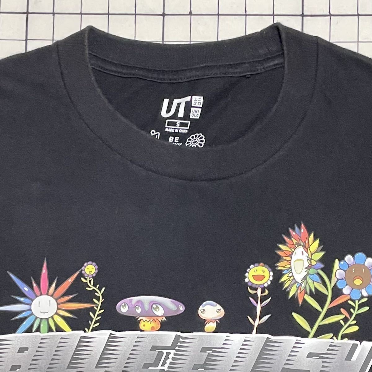 ユニクロ【UNIQLO】UT ＊BILLE EILISH＊ビリー アイリッシュ×村上隆 コラボ半袖Tシャツ Sサイズ ブラック/黒 世界の歌姫 現代アーティストの画像5