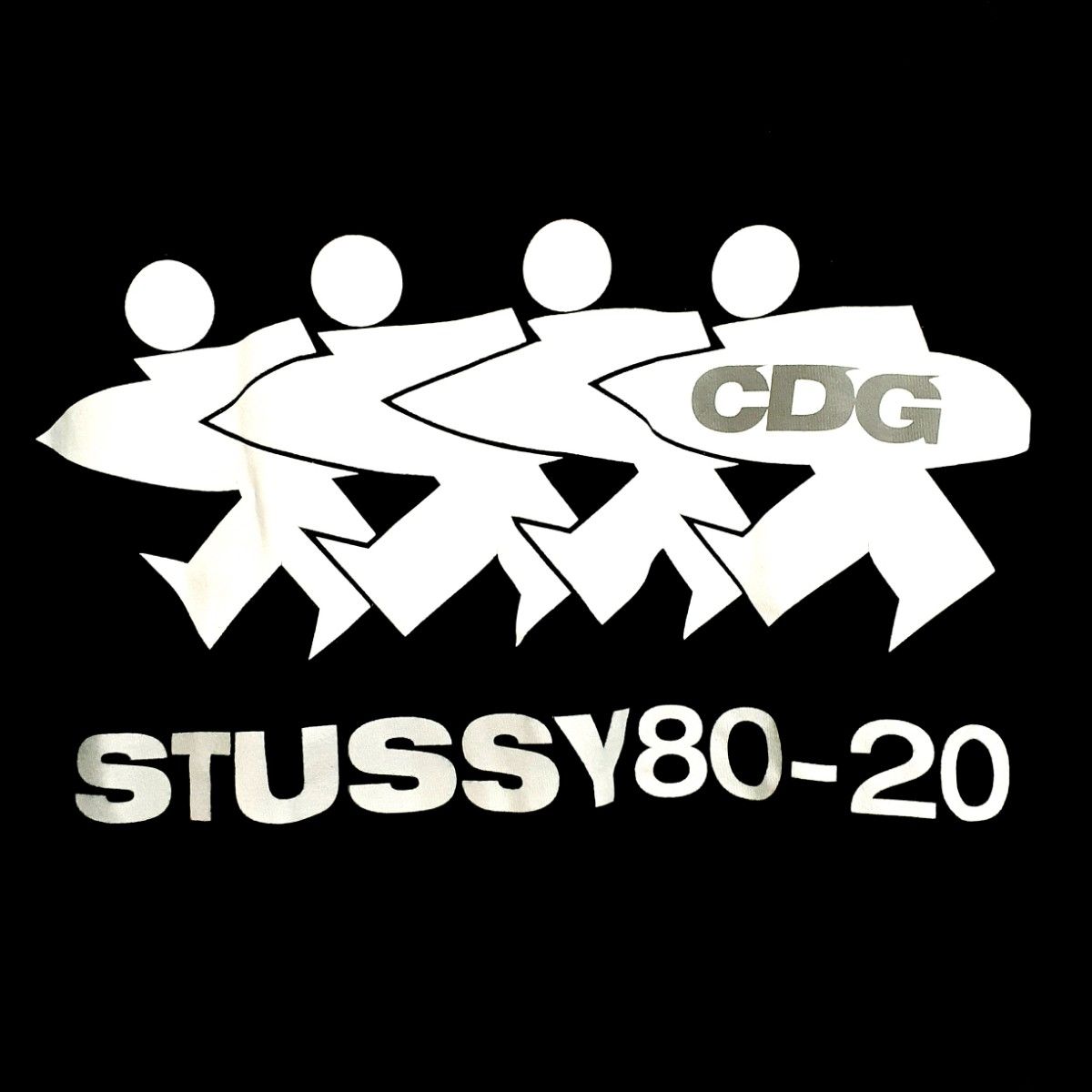 希少限定★40周年限定コラボ★STUSSY×CDG ステューシー×CDG サーフマン バックロゴ Tシャツ XL 入手困難