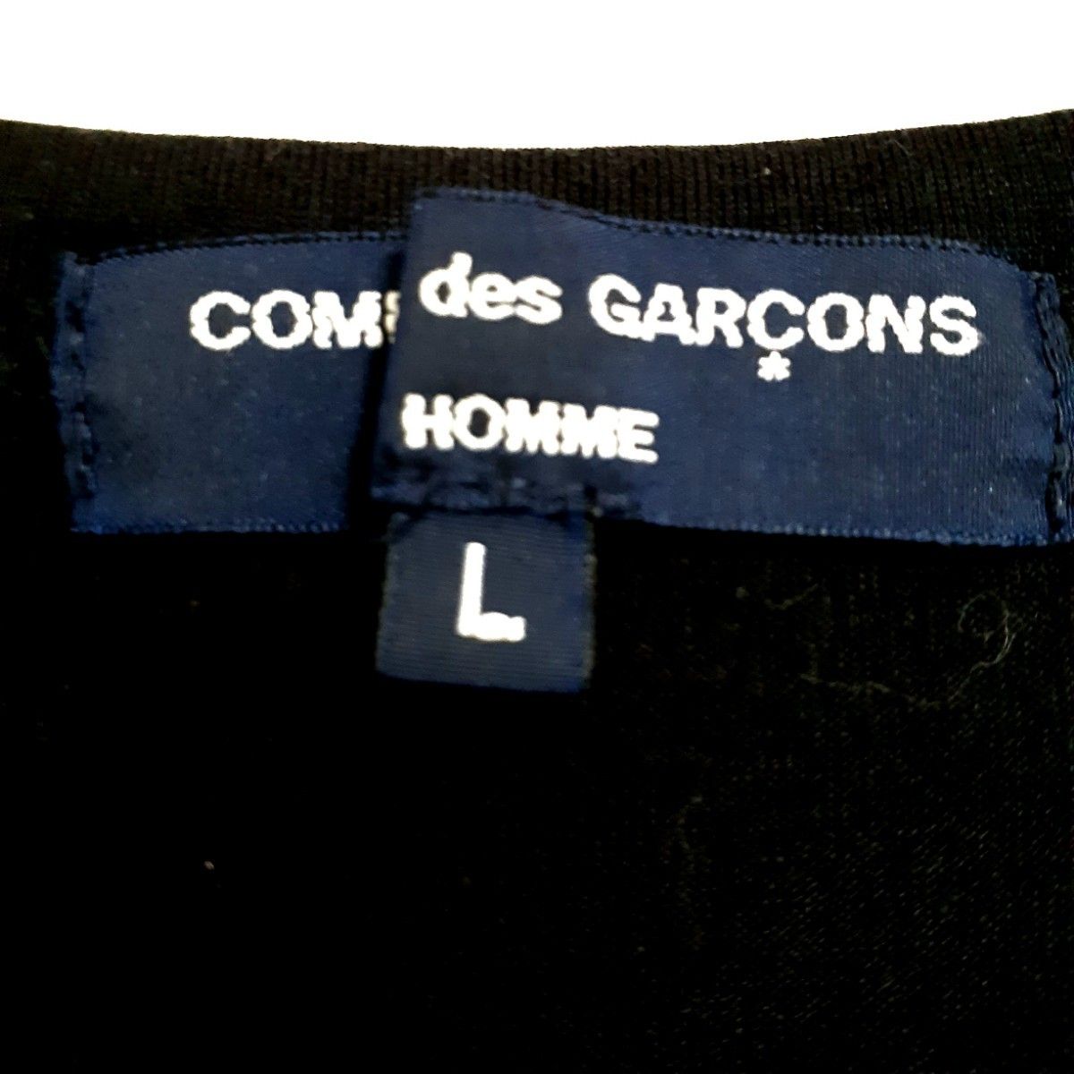 希少限定レア☆COMME des GARONS HOMME コムデギャルソンオム ハンド ロゴ Tシャツ L ブラック 入手困難