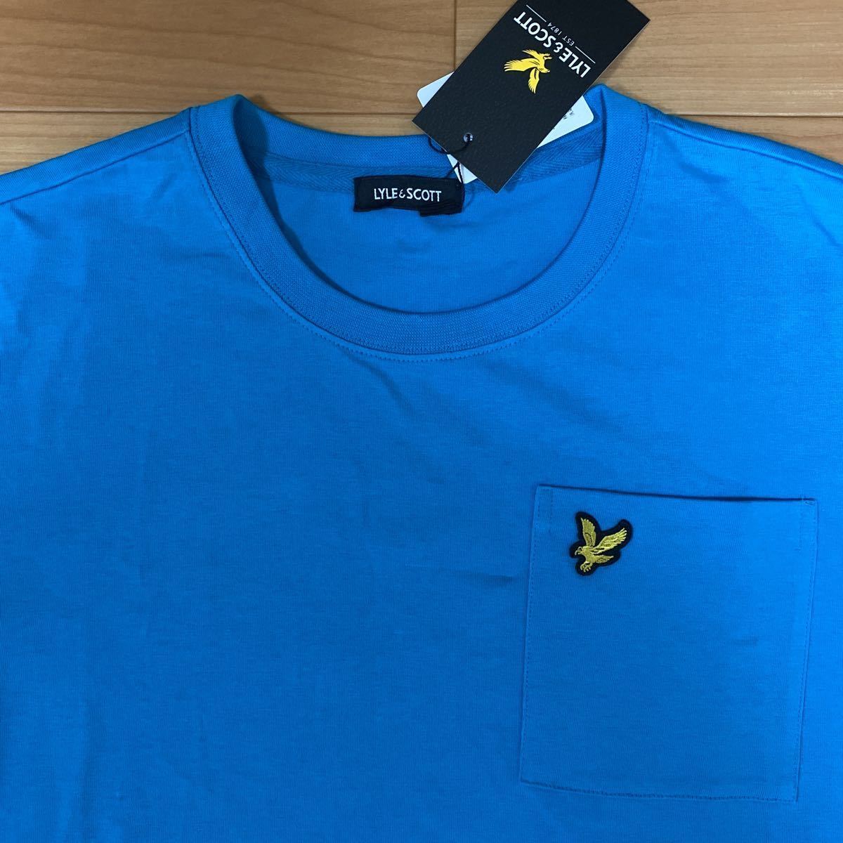 L ライル&スコット LYLE&SCOTT 新品 半袖Tシャツ トップス Tブルー メンズ 紳士　アウトドア　スポーツ ゴルフウェア 旅行 golf レジャー_画像1