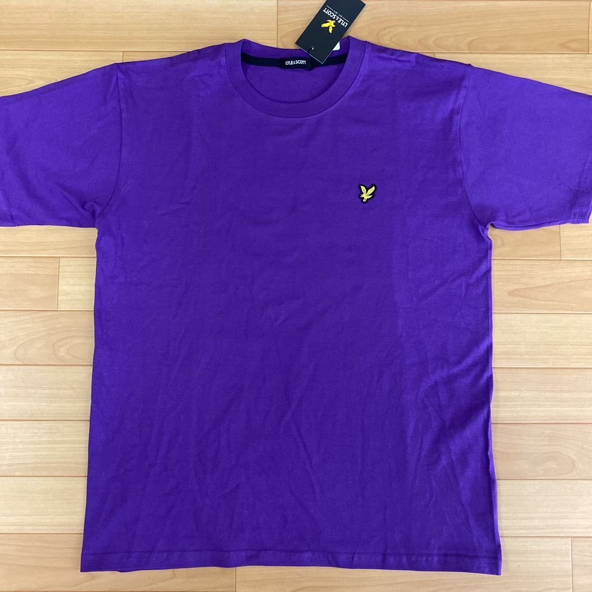 L ライル&スコット LYLE&SCOTT 新品 半袖Tシャツ トップス 紫 メンズ 紳士　アウトドア　スポーツ ゴルフウェア　旅行 golf レジャー