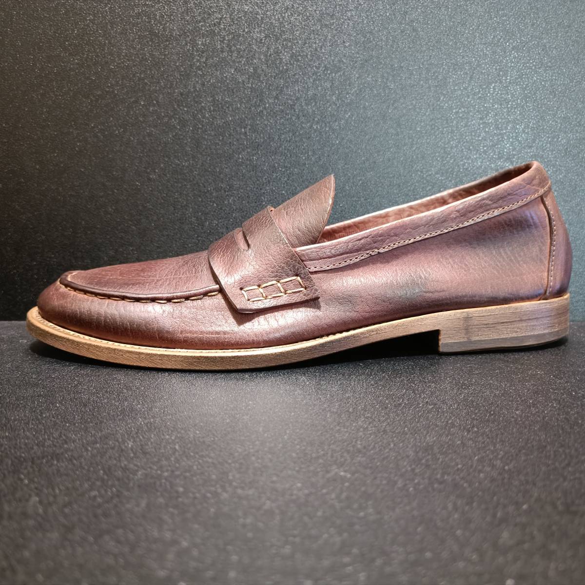 プリヴェンティ（Preventi） イタリア製ローファー 茶 41_画像2