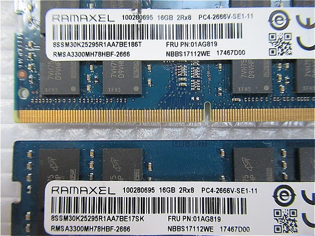 Ramaxel メモリ 4GB×4 合計 16GB DDR4 2666 動作品