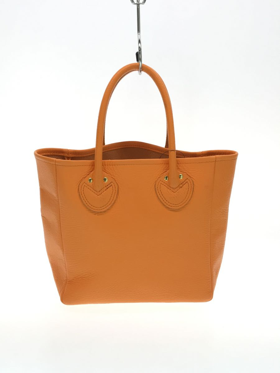 YOUNG & OLSEN◆別注/EMBOSSED LEATHER TOTE S/トートバッグ/レザー/オレンジ/エンボスレザー_画像3