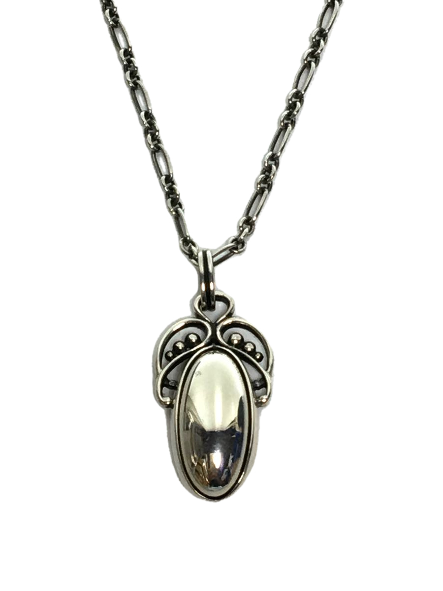 魅力的な GEORG JENSEN◆ネックレス/SV925/トップ有/メンズ ウォレットチェーン 魅力的な GEORG JENSEN◆ネックレス/SV925/トップ有/メンズ ウォレットチェーン