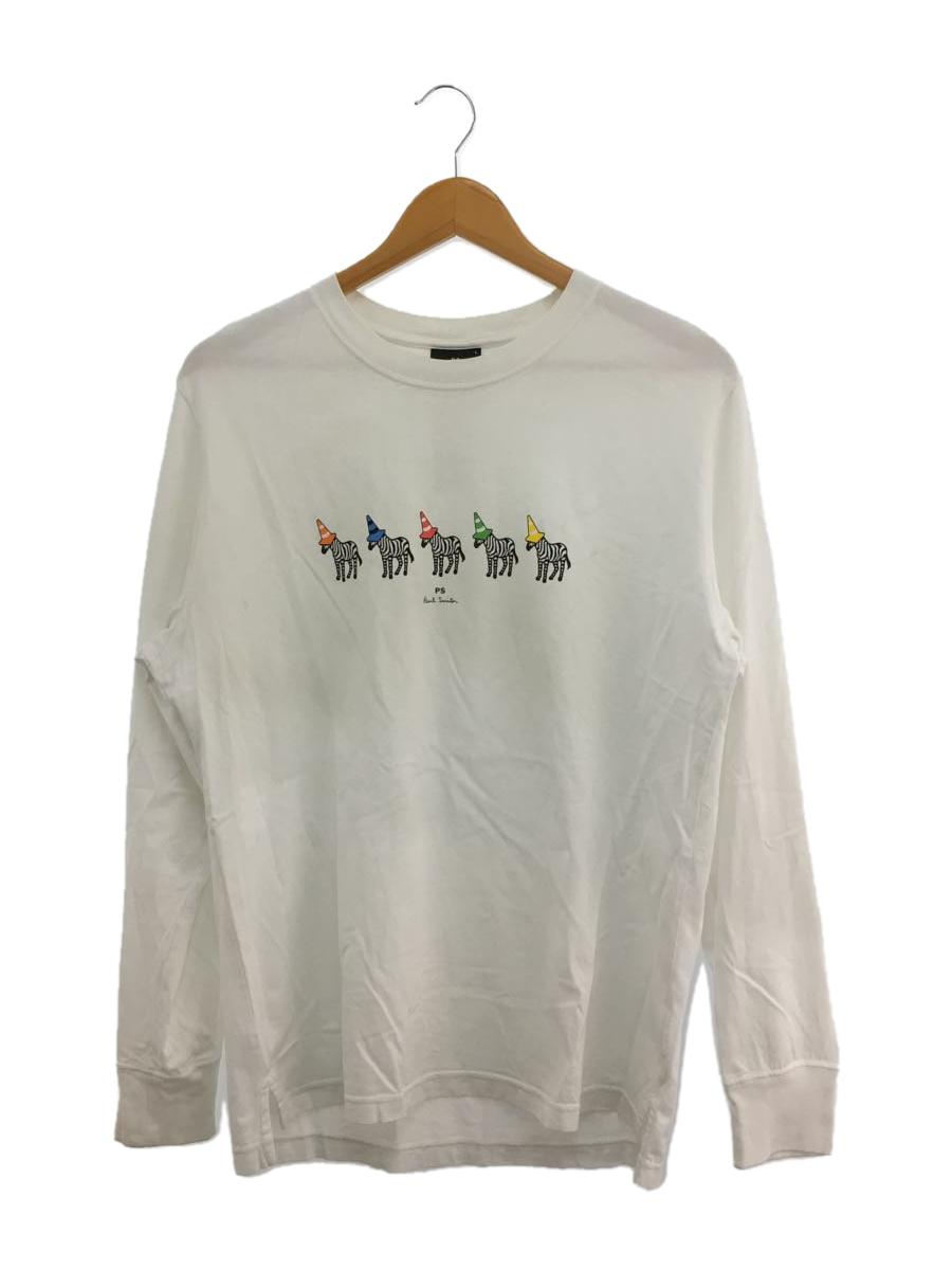 Paul Smith◆長袖Tシャツ/L/コットン/WHT_画像1