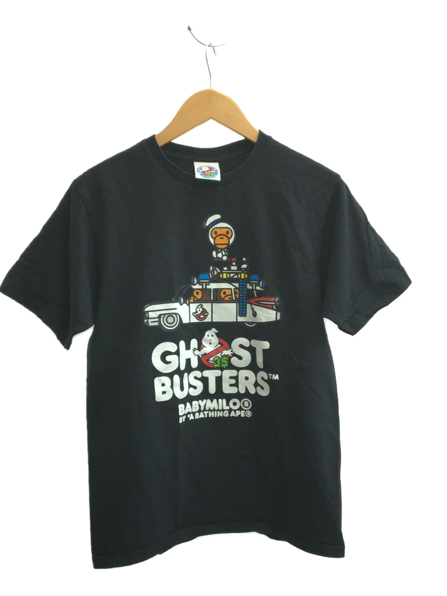 A BATHING APE◆Tシャツ/M/コットン/BLK/プリント/BABY MILO GHOSTBUSTERS