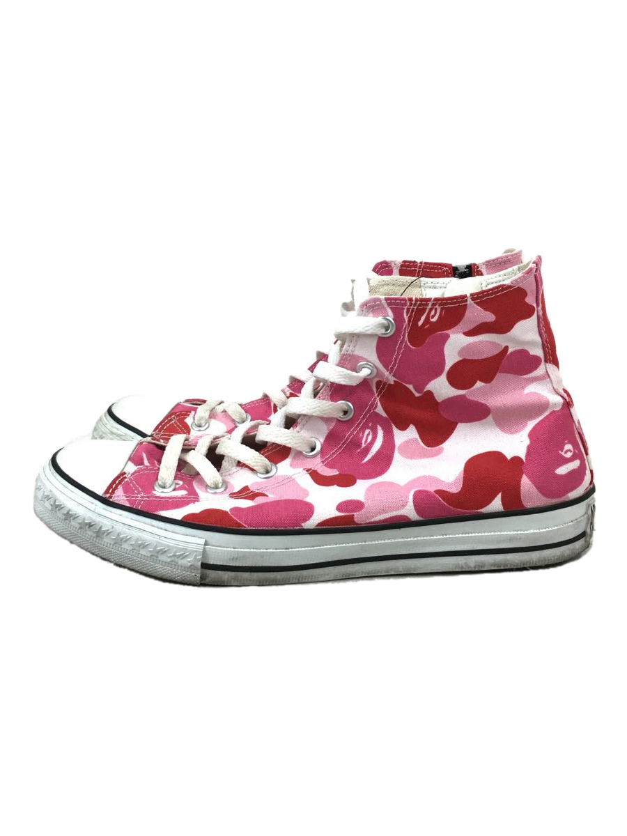 A BATHING APE◆ABC CAMO APE STA HI M2/サルカモ/ハイカットスニーカー/27cm/PNK/キャンバス