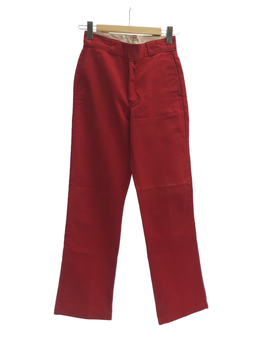 DICKIES◆MADE IN USA/ボトム/28/ポリエステル/RED/無地_画像1