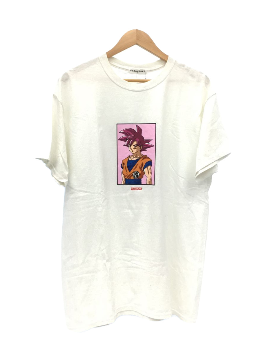 F-LAGSTUF-F◆Tシャツ/L/コットン/WHT/プリント/19AW-FS×DB-06_画像1