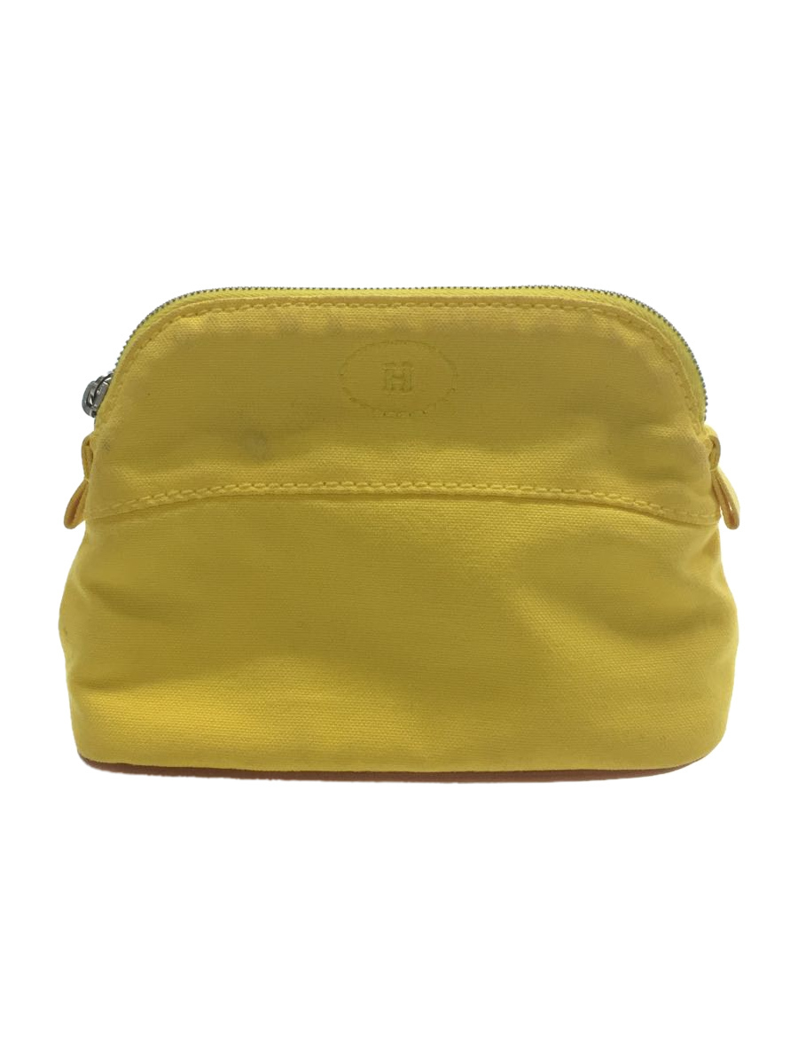 贅沢屋の HERMES◆ボリードポーチMM/キャンバス/YLW ポーチ 贅沢屋の HERMES◆ボリードポーチMM/キャンバス/YLW ポーチ