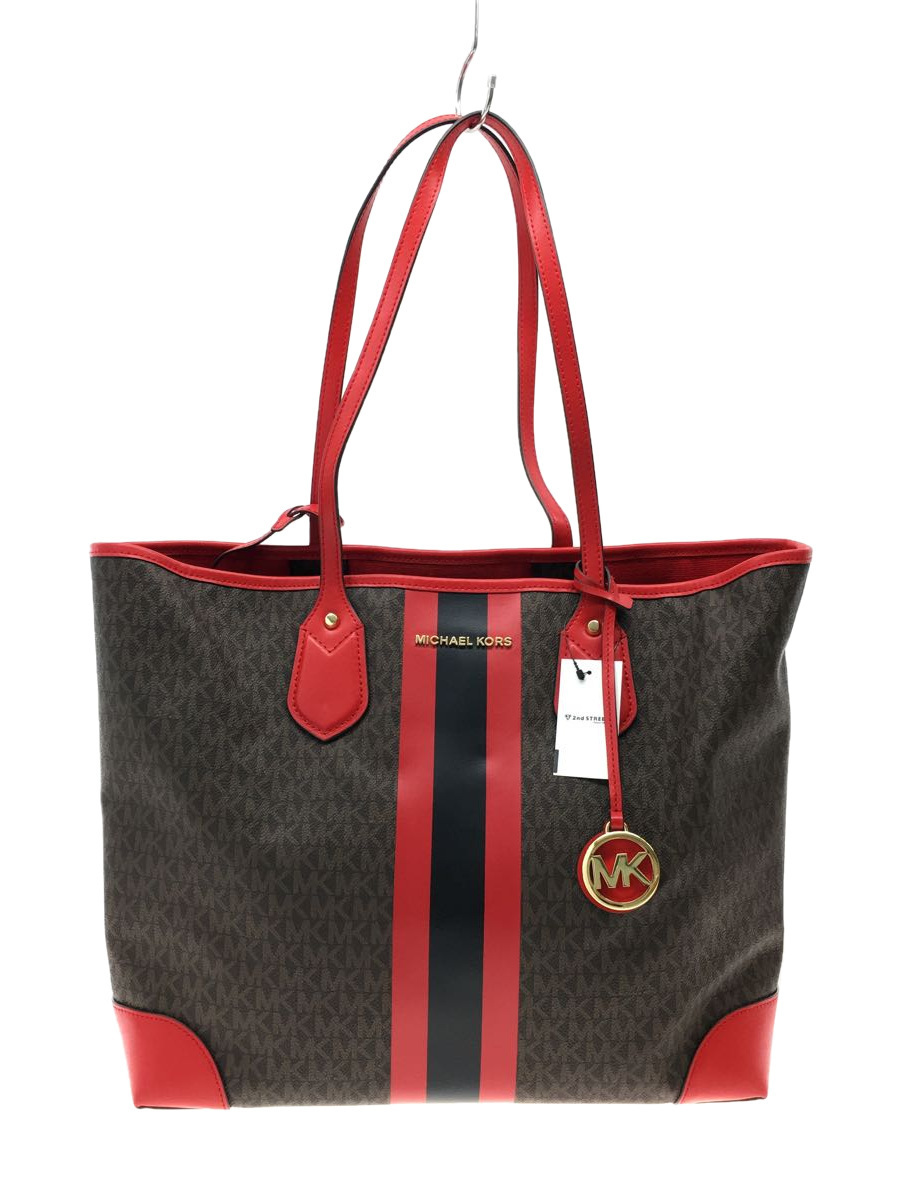 上品 MICHAEL KORS◇トートバッグ/キャンバス/BRW/総柄/30T9GV0T7B