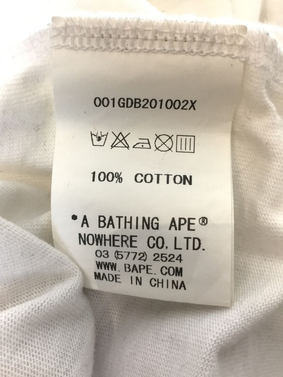 A BATHING APE◆Tシャツ/XL/コットン/WHT_画像4