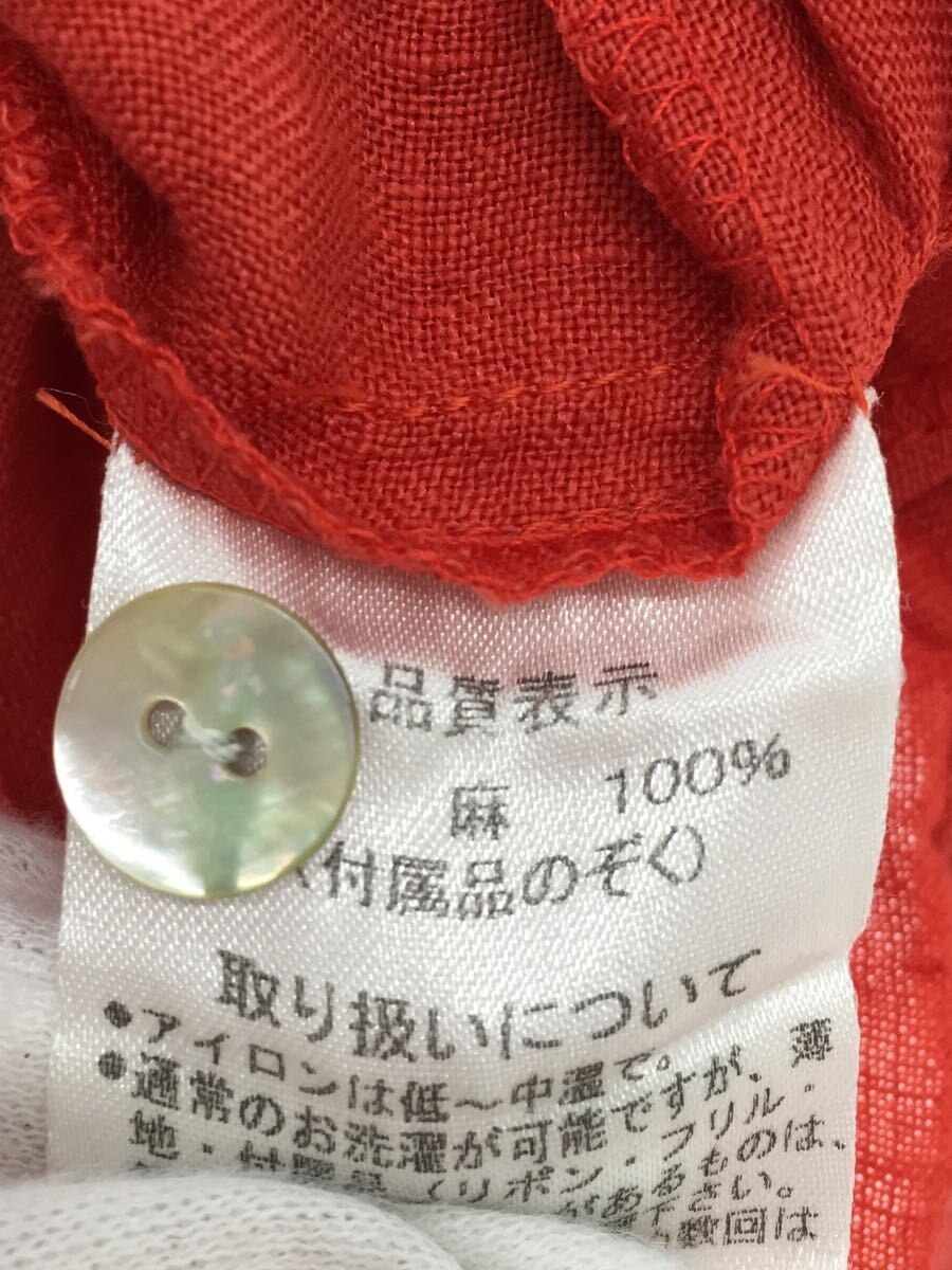 ヤンマ産業/半袖ブラウス/-/リネン/RED_画像4