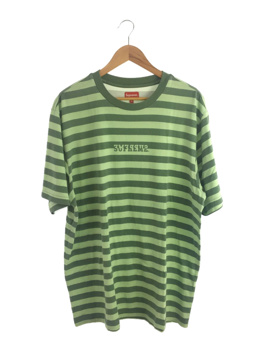 Supreme◆Tシャツ/XL/コットン/GRN/ボーダー_画像1