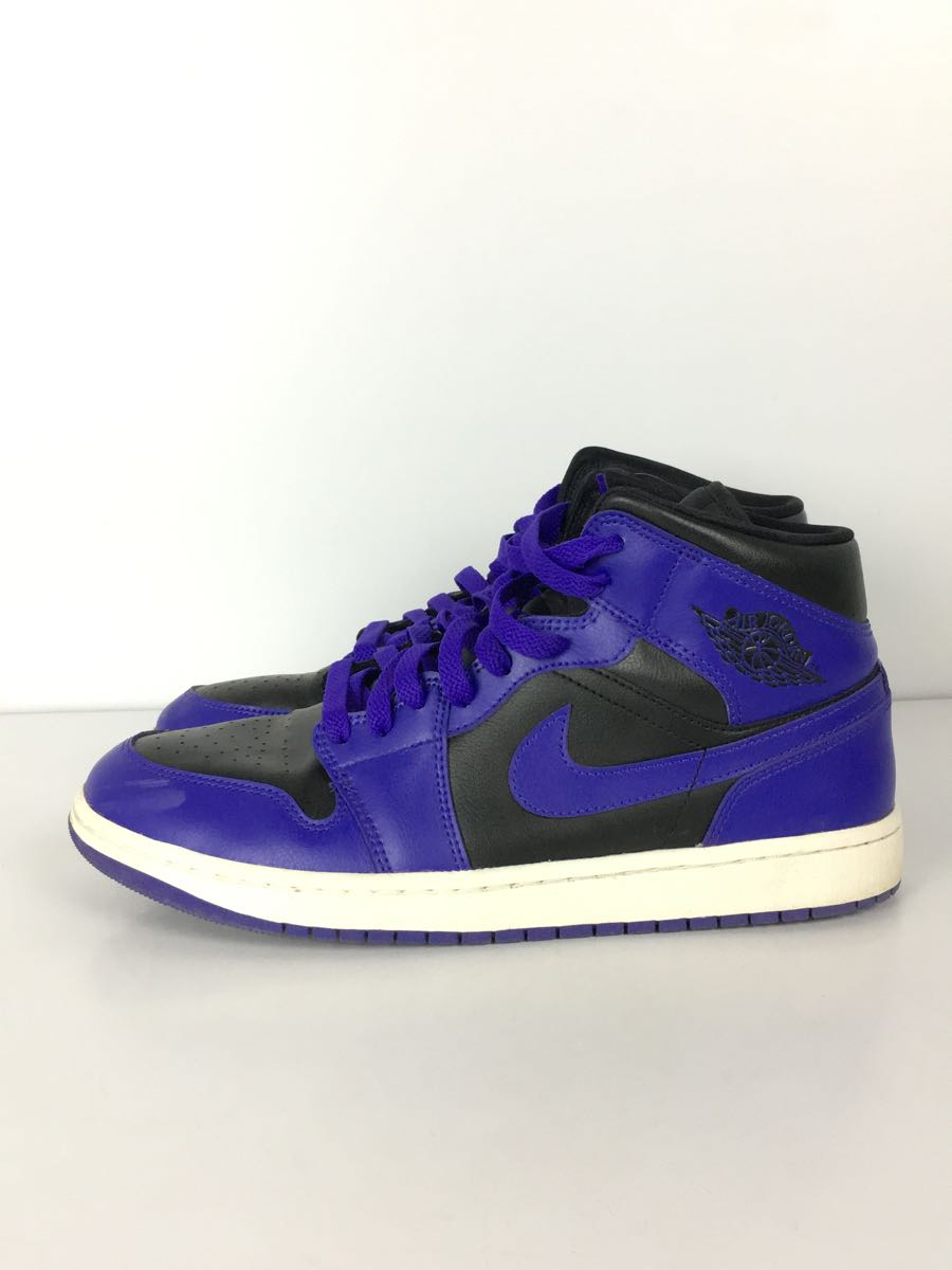 NIKE◆WMNS AIR JORDAN1 MID/ハイカットスニーカー/US9/ブルー/BQ6472-051/ジョーダン_画像1