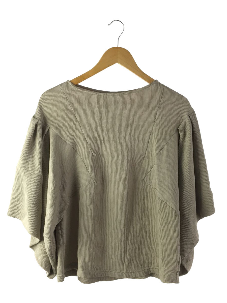 CLANE◆半袖ブラウス/1/レーヨン/BEG/SQUARE SLEEVE SHORT TOPS_画像1