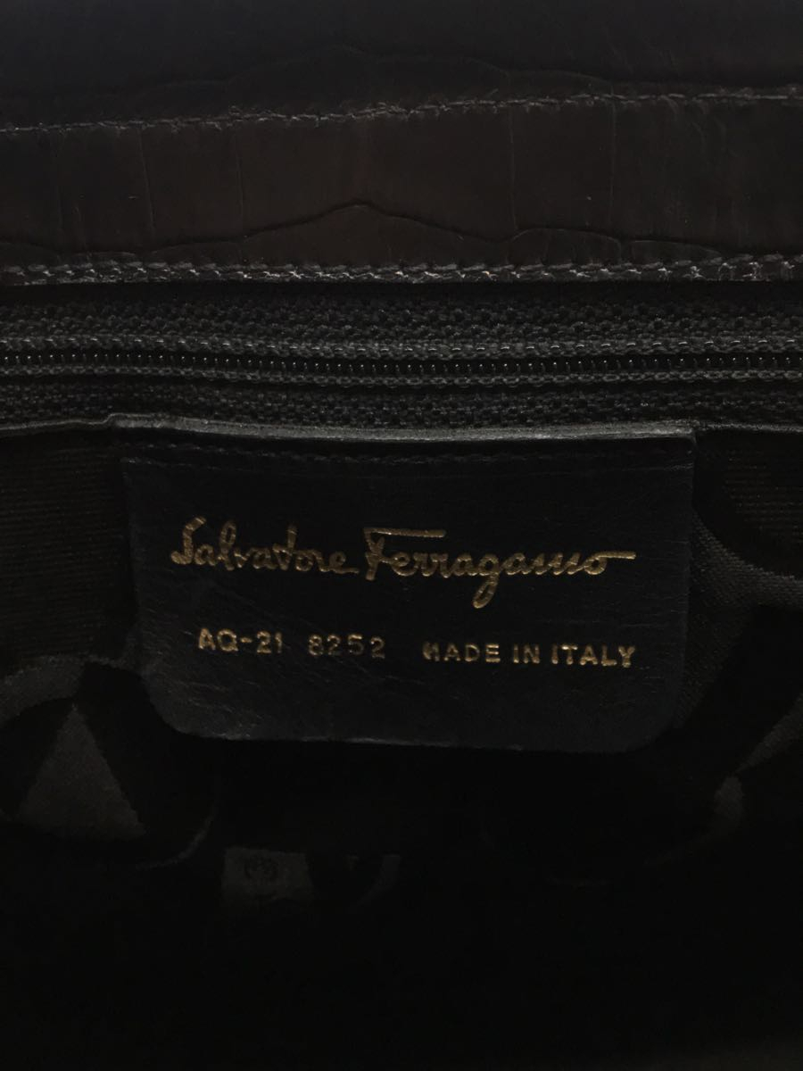 一部予約販売】 Salvatore 8252 Ferragamo◇トートバッグ/レザー/BLK