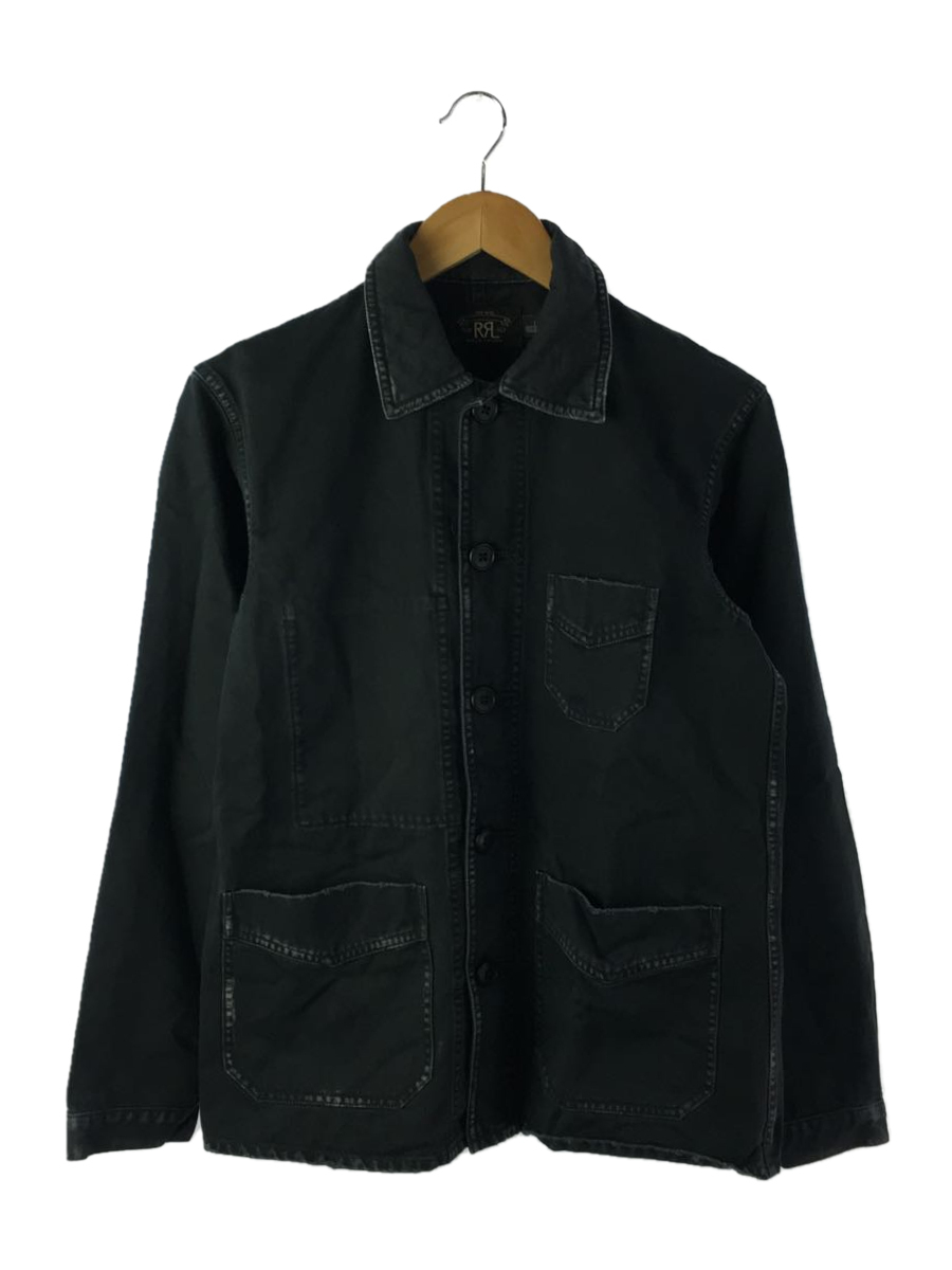 RRL◆ジャケット/-/コットン/BLK/モールスキン/ワークジャケット/ヴィンテージ加工_画像1