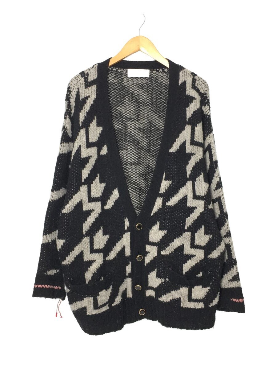 NEON SIGN◆MW PLOVERS QUILTED CARDIGAN/カーディガン(厚手/48/ウール/ブラック/N1547