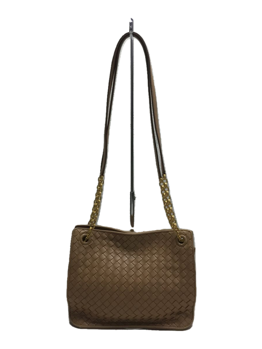 BOTTEGA VENETA◇ショルダーバッグ/レザー/BRW-