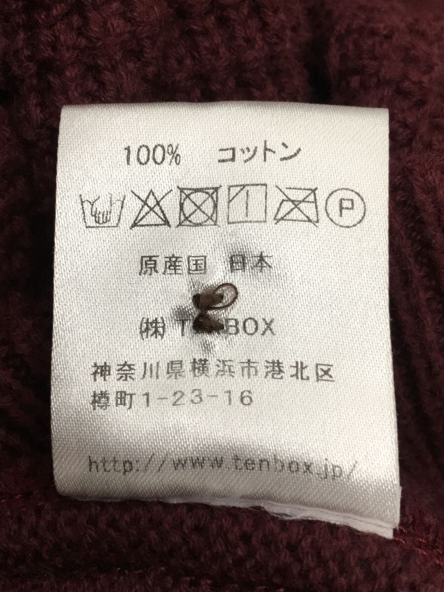 TENBOX◆カーディガン(厚手)/XL/コットン/BRD_画像4