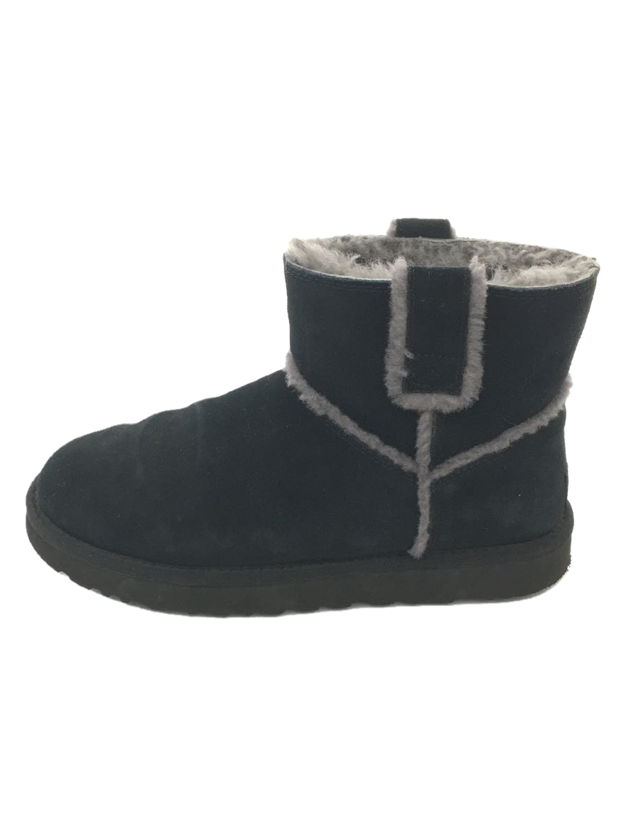 UGG australia◆W CLASSIC MINI SPILL SEAM/ブーツ/25cm/ブラック/黒/1100211/ボア/靴