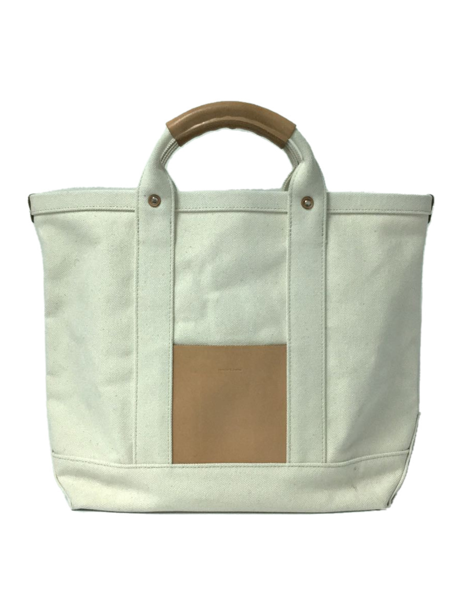 Hender Scheme◆トートバッグ/キャンバス/BEG/無地/campus bag small/底面付近汚れあり_画像1