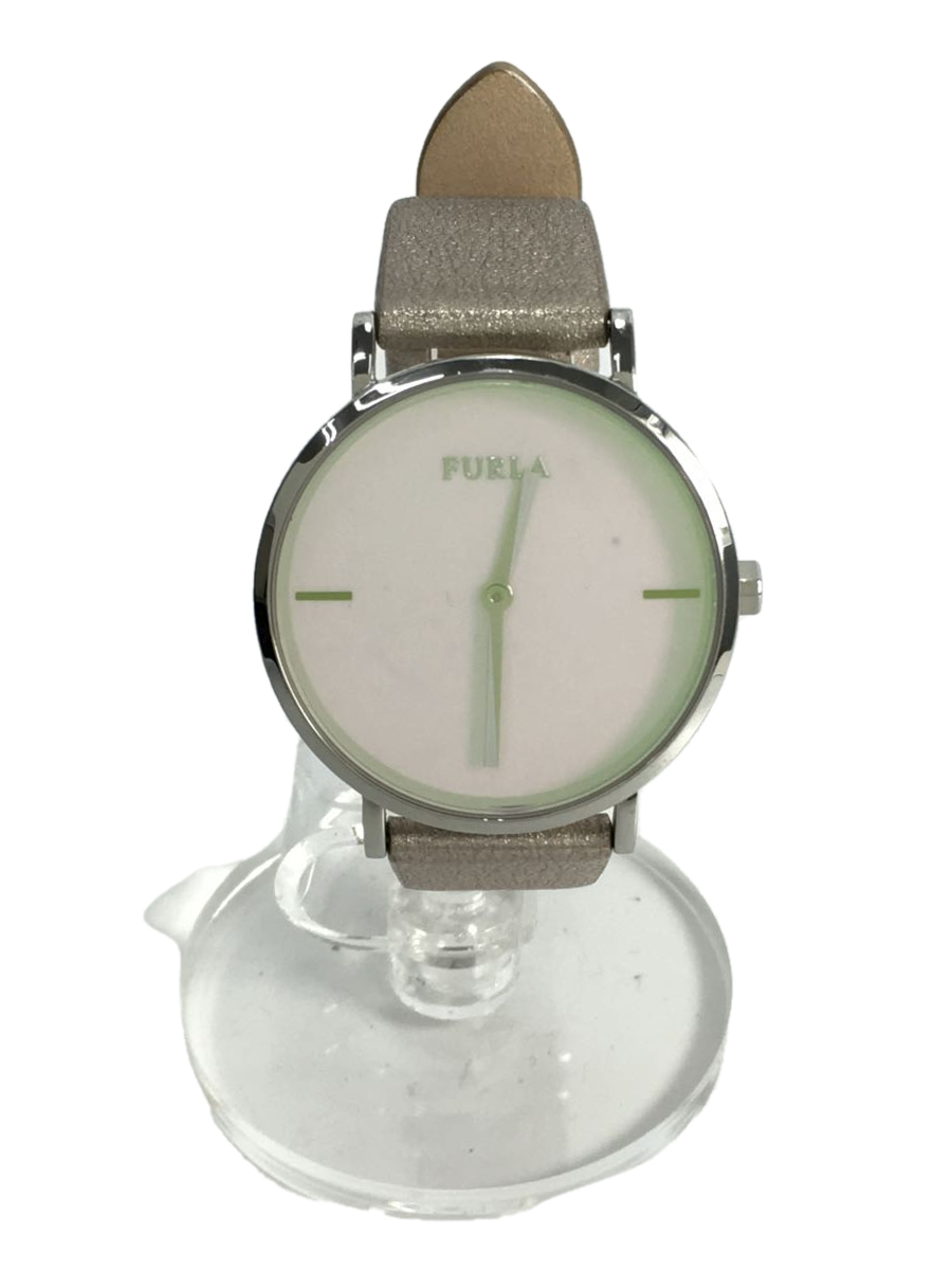 FURLA* self-winding watch wristwatch / analogue / leather /PNK/4251108524