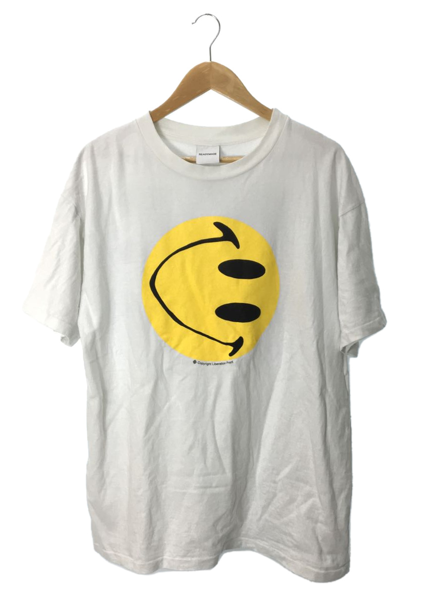 READYMADE◆Tシャツ/2022 S/S/CLF SMILE TEE/XL/コットン/ホワイト/RE-CO-WH-00-00-2