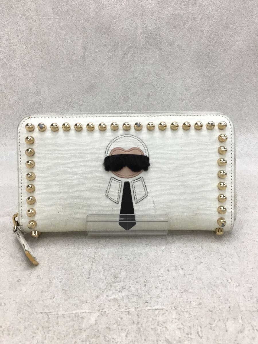 FENDI◆長財布/レザー/WHT/レディース/8M0299-7MP