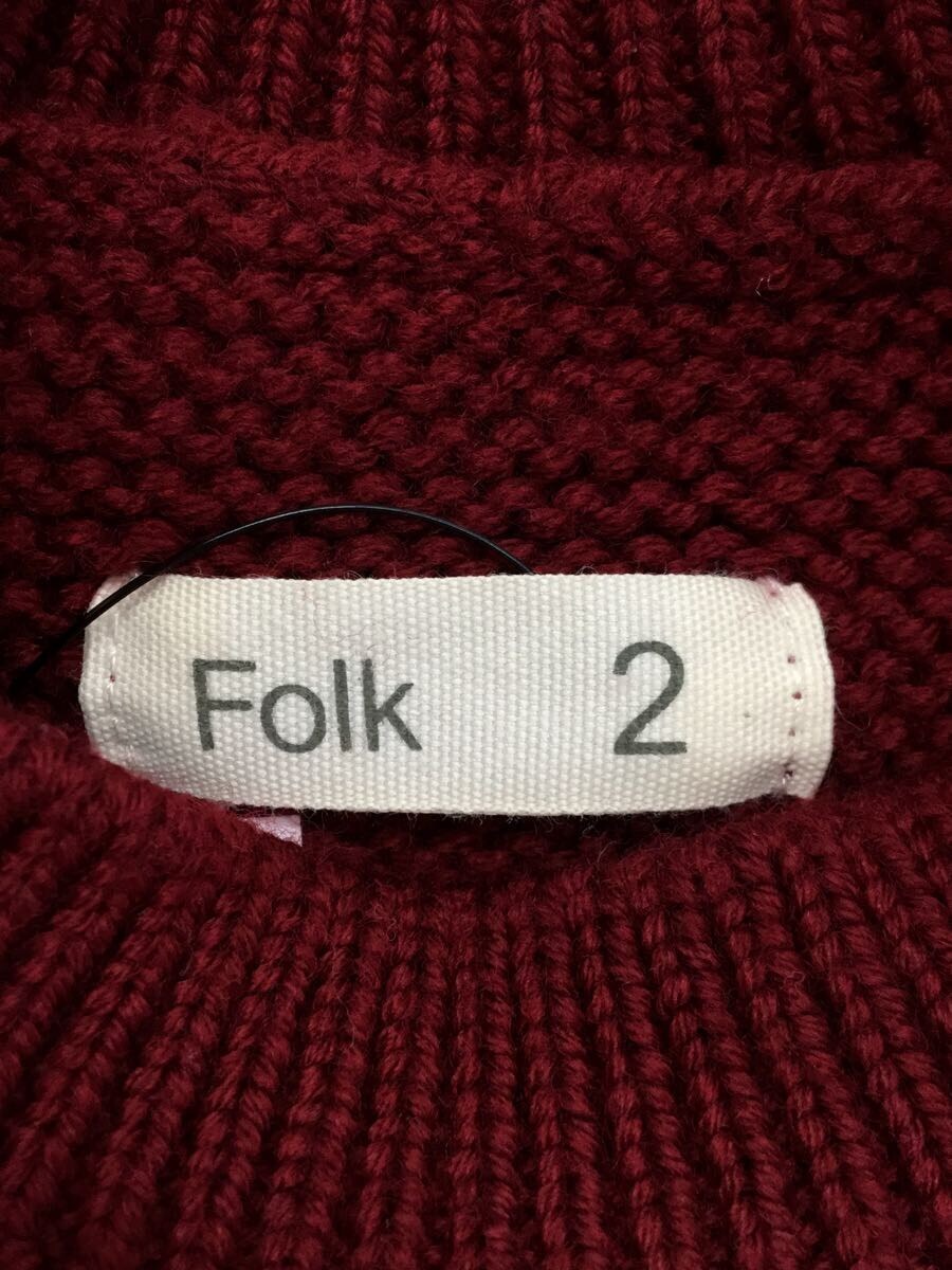 FOLK◆セーター(厚手)/2/ウール/RED_画像3