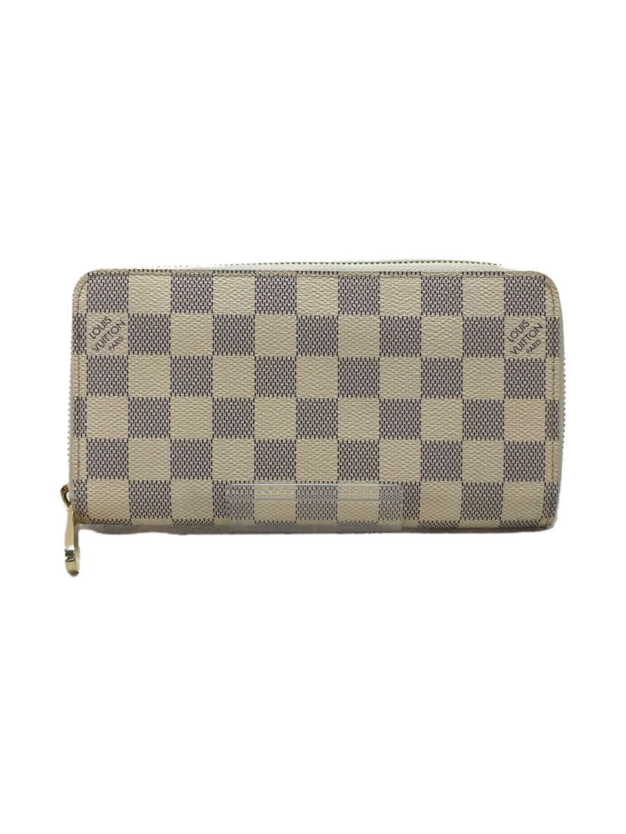 LOUIS VUITTON◆ジッピー・ウォレットダミエ・アズール_WHT/PVC/CA2195/N41660/ルイヴィトン