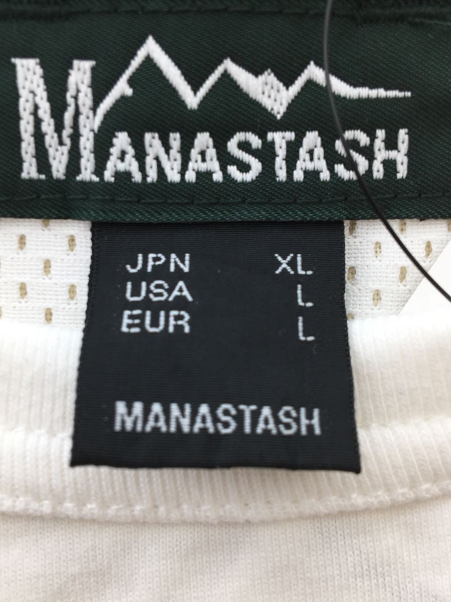 MANASTASH◆長袖Tシャツ/XL/コットン/WHT_画像4