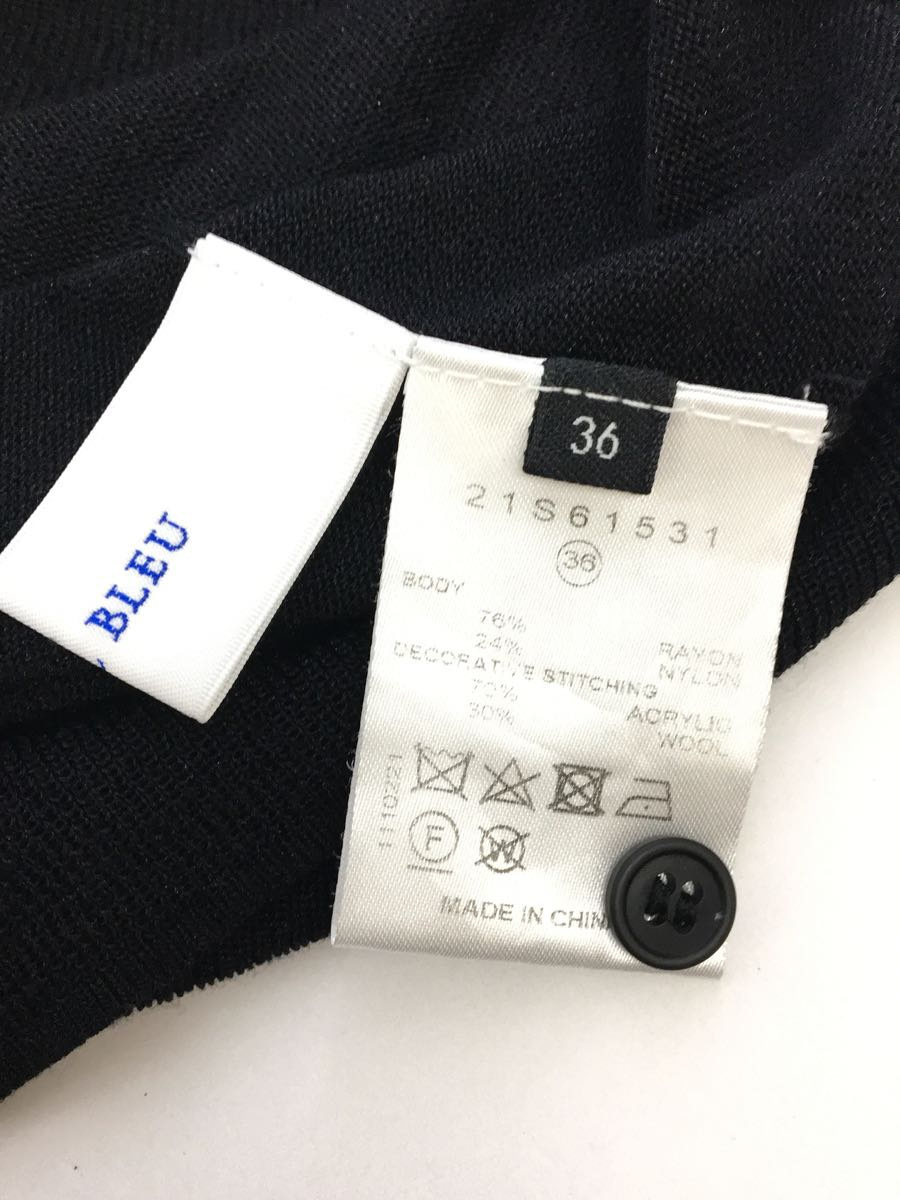 LE CIEL BLEU◆Removable Sleeve Knit Tops/21S6153136/レーヨン/BLK/無地/黒_画像3