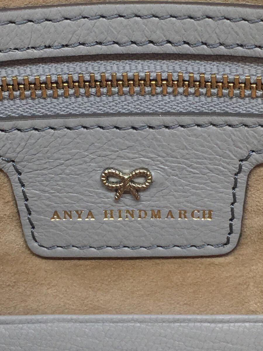 ANYA HINDMARCH◆クラッチバッグ/レザー/SLV_画像5