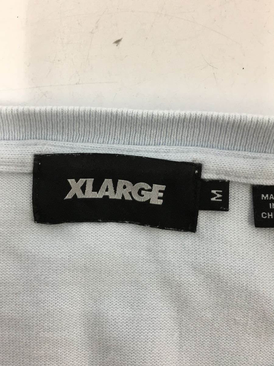 X-LARGE◆Tシャツ/M/コットン/BLU/無地/10120201137_画像3