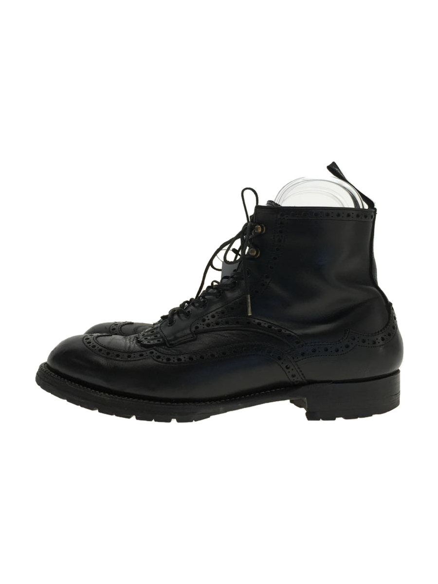 foot the coacher◆レースアップブーツ/US8/BLK/レザー