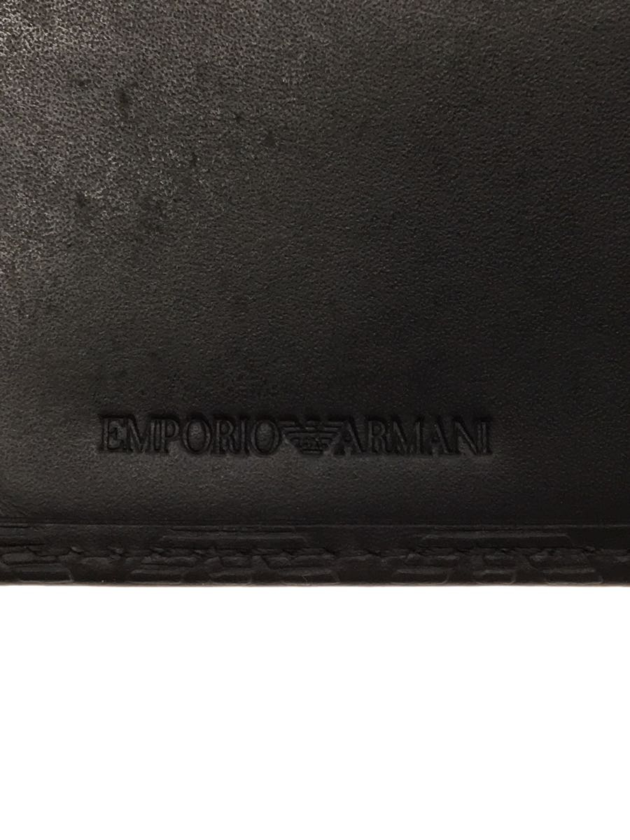 EMPORIO ARMANI◆ロングウォレット/長財布/レザー/BLK/総柄/YEM474 YC043_画像3