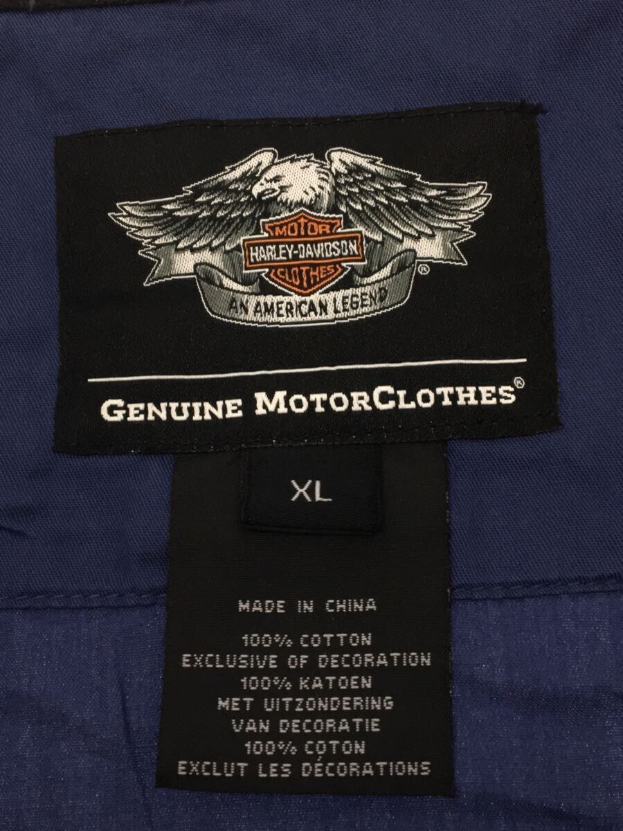 HARLEY DAVIDSON◆半袖シャツ/XL/コットン/BLU_画像3